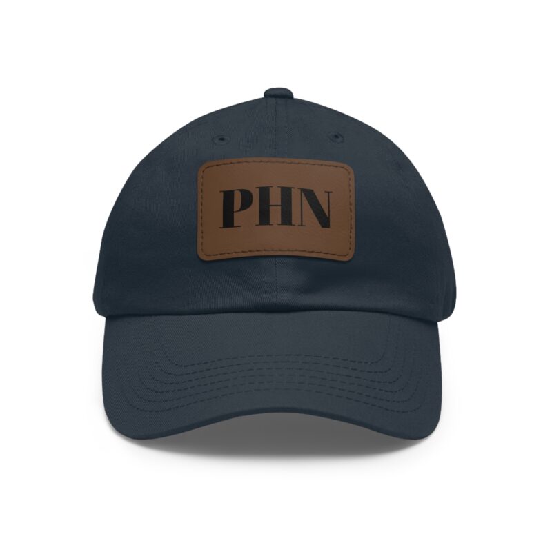 PHN Signature Leather Patch Dad Hat - 4 Colors - Image 7